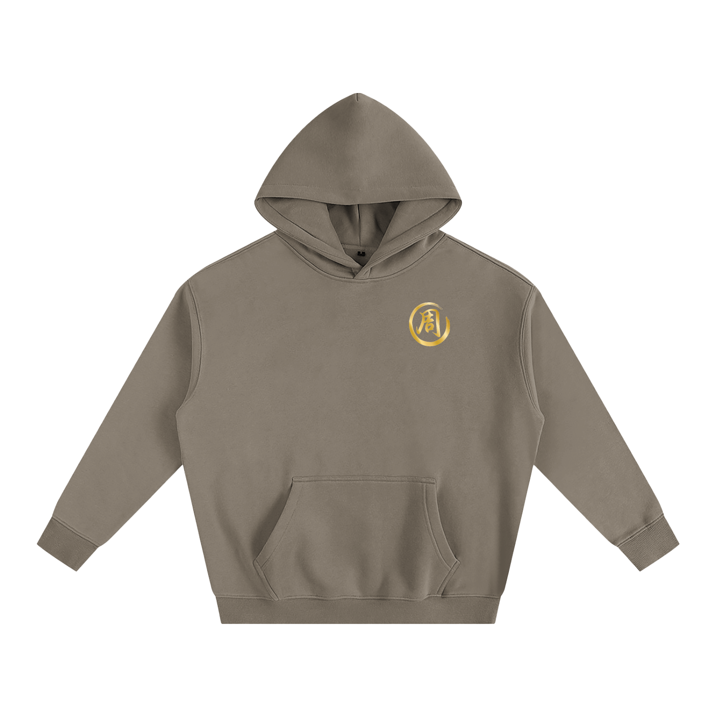 Oversize Fleeced Hoodie - Zhou, Gold