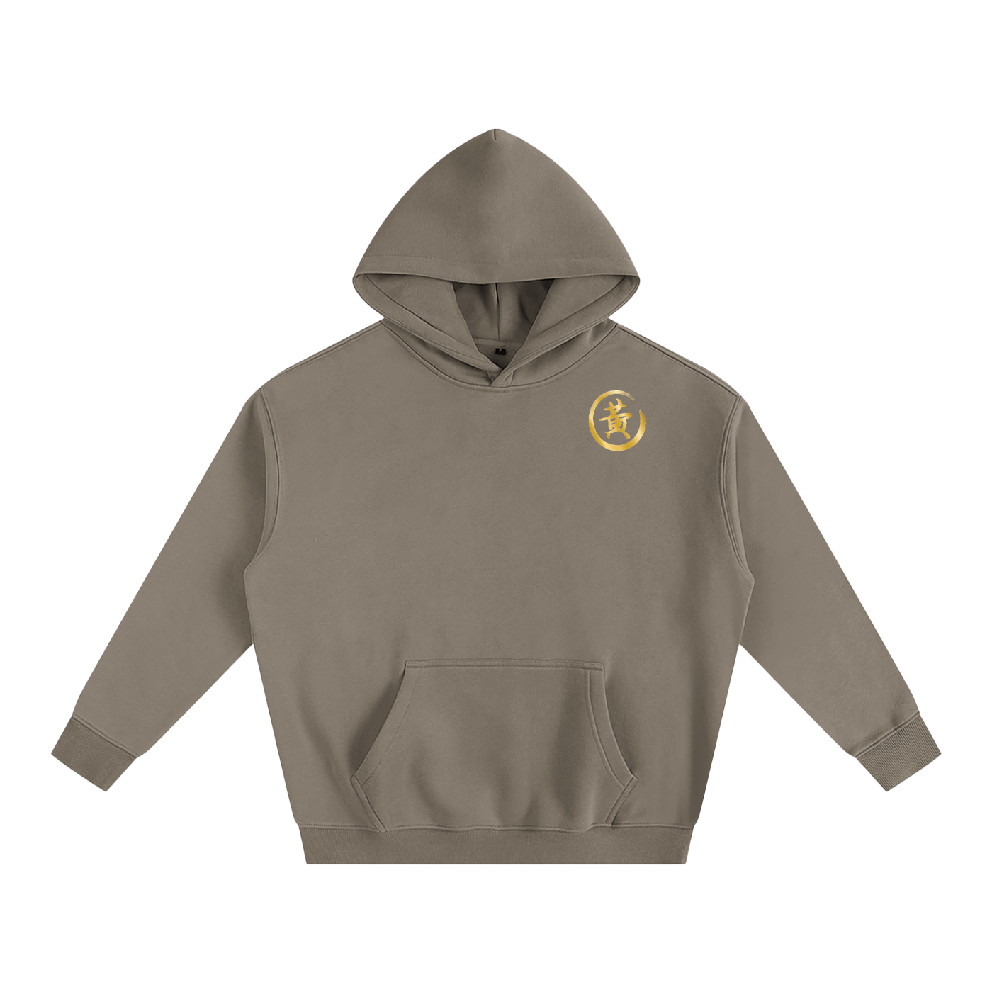 Oversize Fleeced Hoodie - Huang, Gold